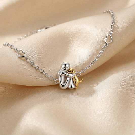 "Forever in Your Heart" Bracelet Porte-Bonheur Ajustable Câlin Chien