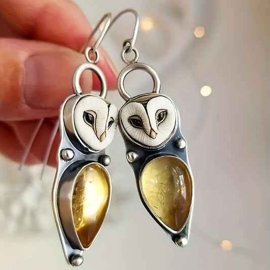 Boucles d'Oreilles Hibou Bohémien